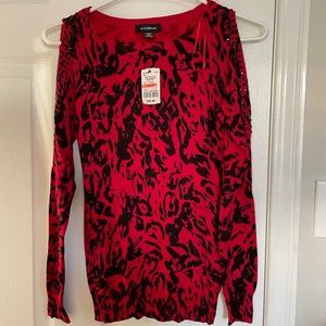 Le Chateau Cold Shoulder Sweater